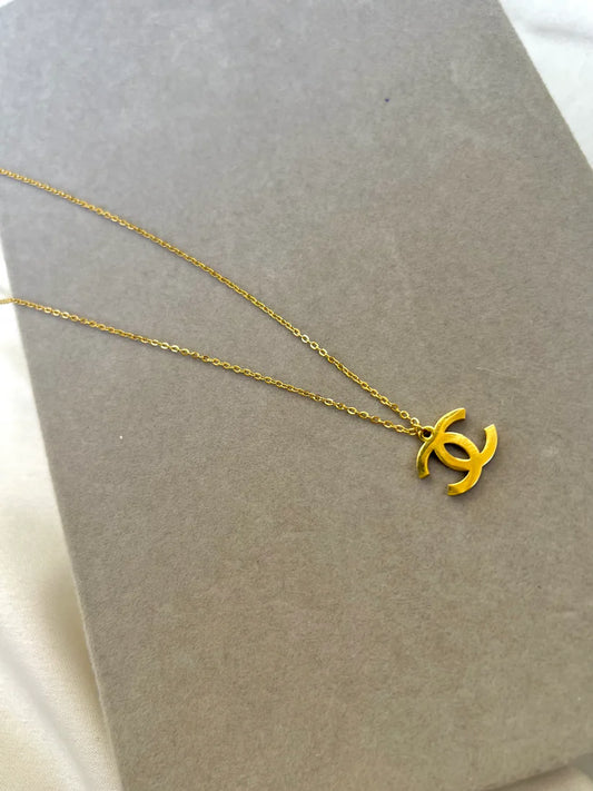 Chanel Logo Golden Necklace