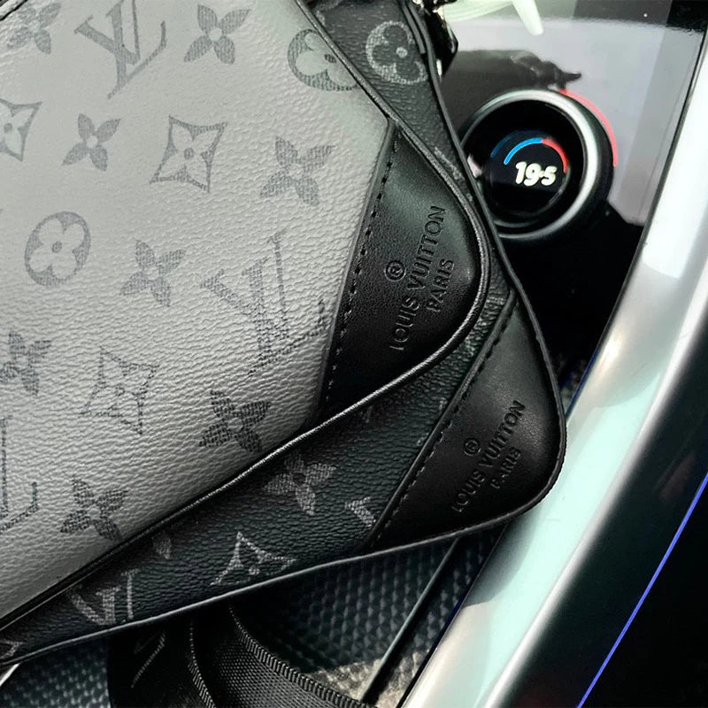 LV Grey Black Monogram Trio Messenger Bag